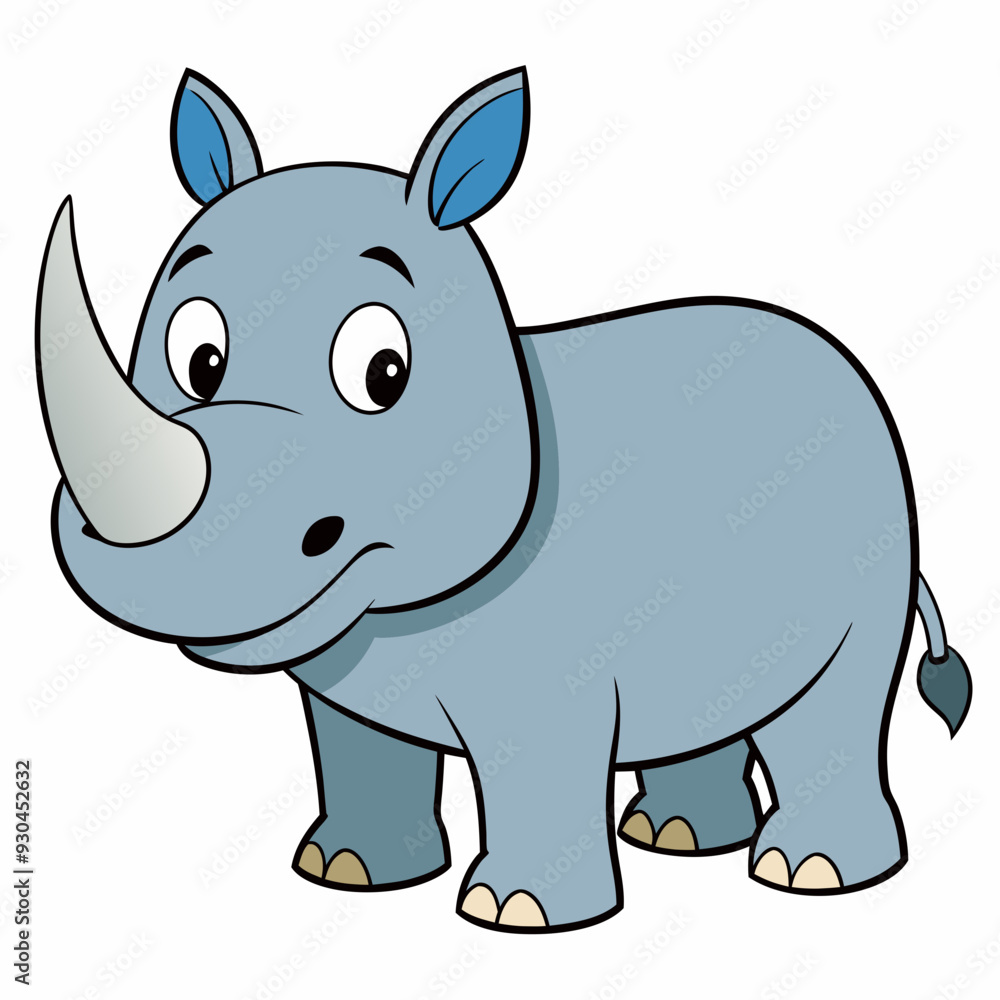 Naklejka premium Rhinoceros art vector illustration