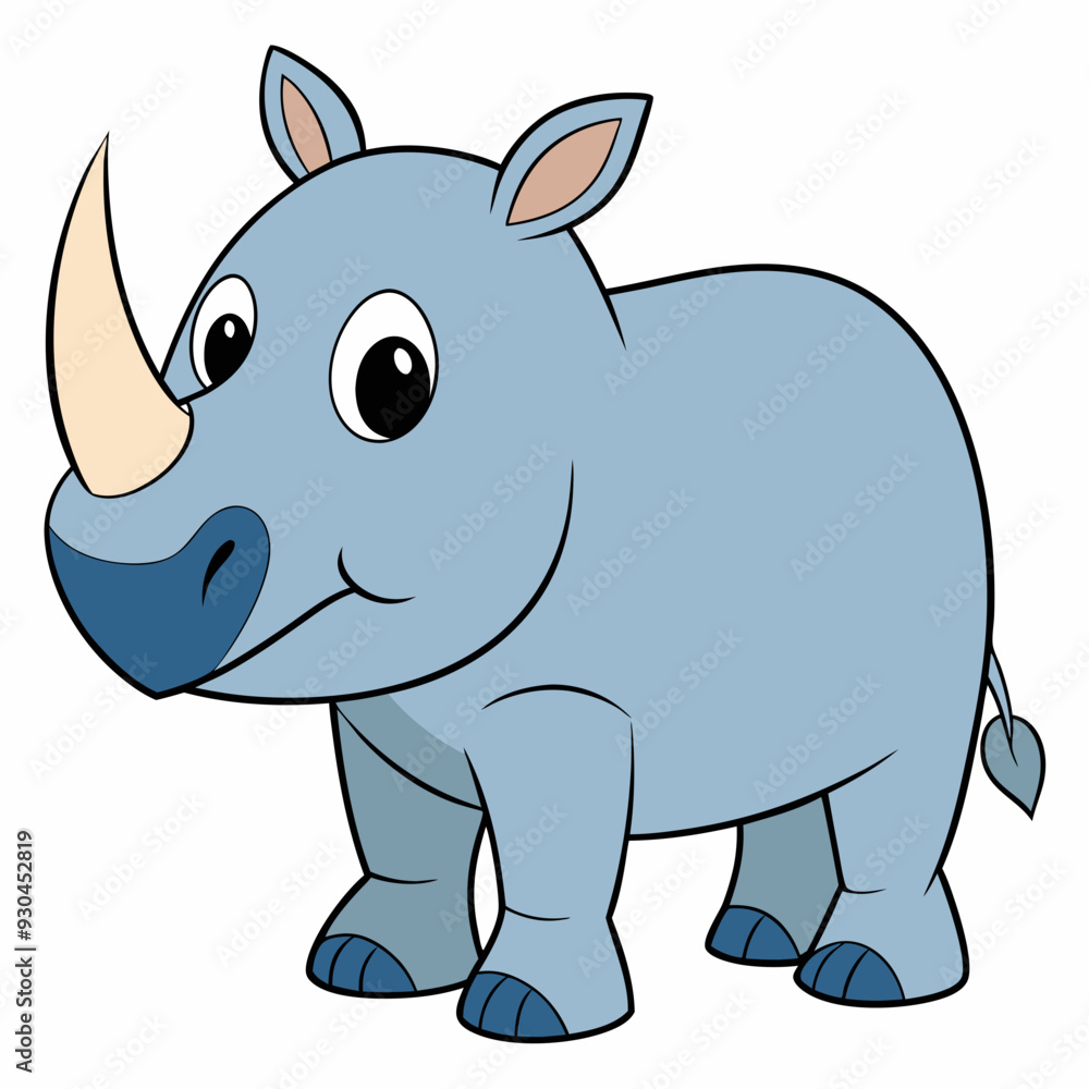 Fototapeta premium Rhinoceros art vector illustration