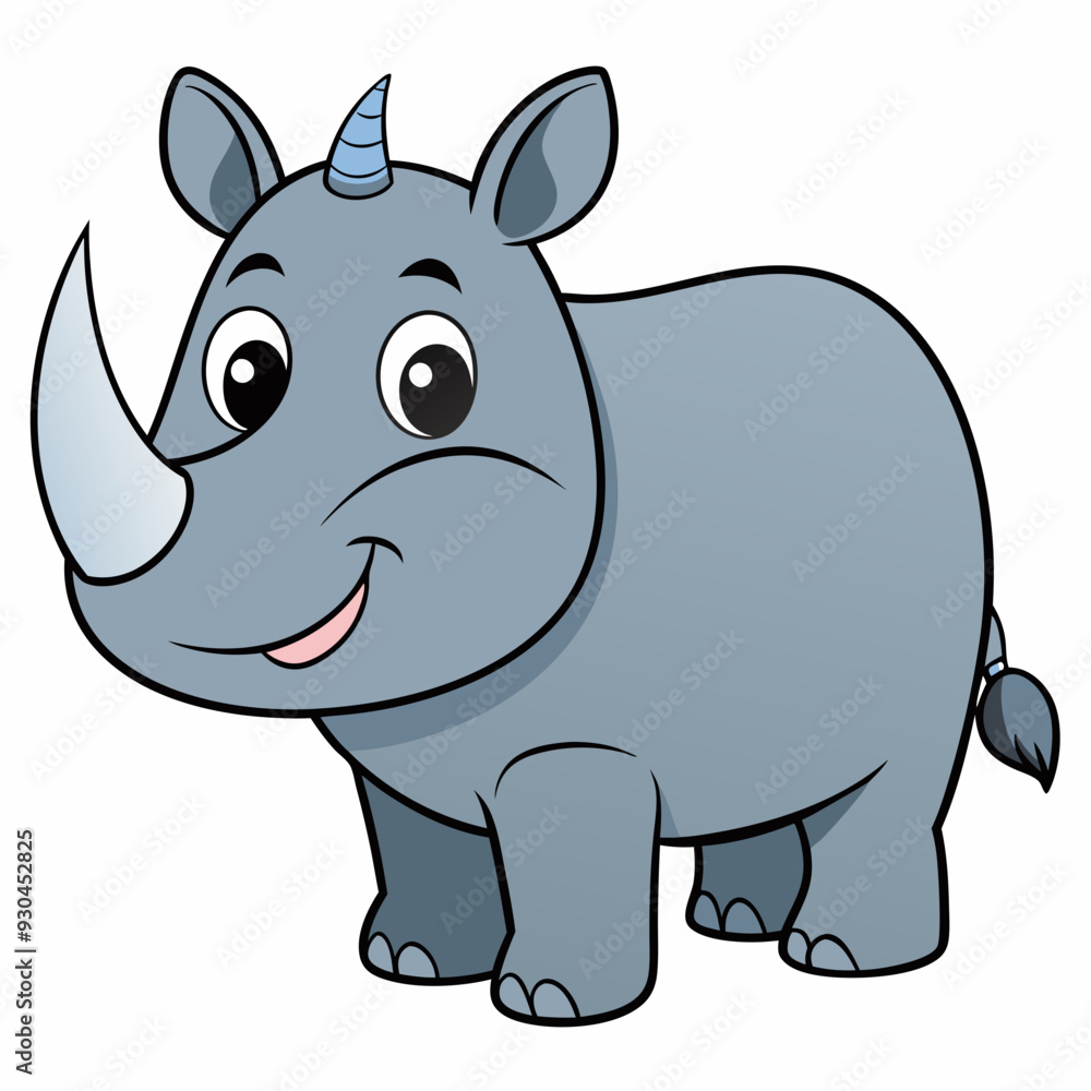 Naklejka premium Rhinoceros art vector illustration