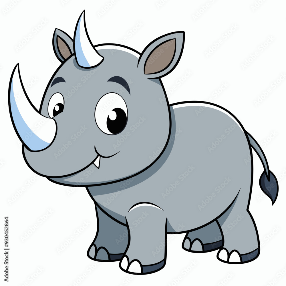Naklejka premium Rhinoceros art vector illustration