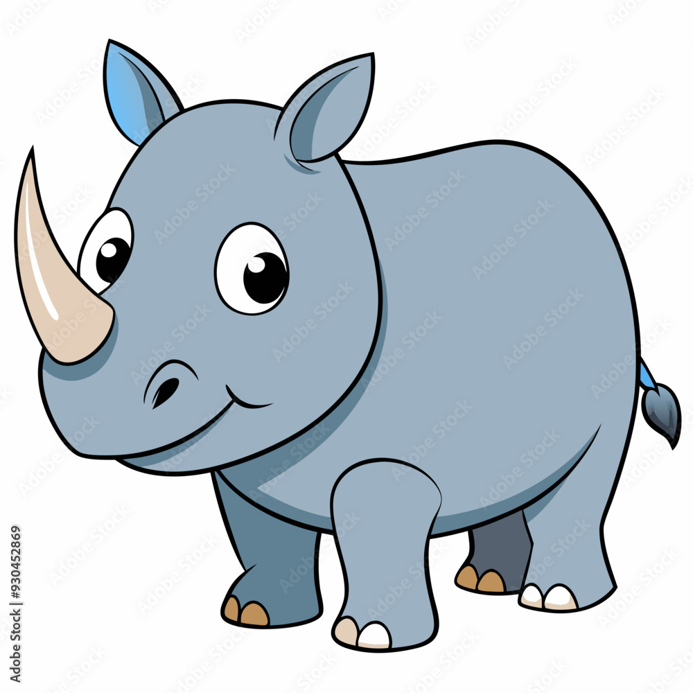 Fototapeta premium Rhinoceros art vector illustration