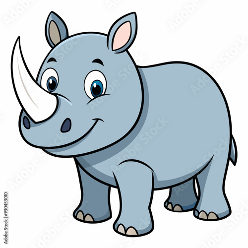 Rhinoceros art vector illustration