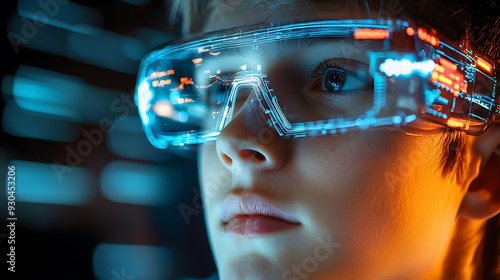 Plakat Enhancements through human-machine interfaces, highlighting the potential to augment human abilities with technology.