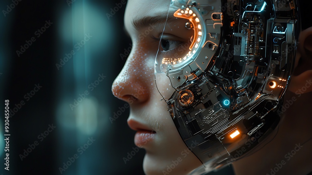 Cybernetics theory in cyborg technology, showcasing the principles that govern the interaction between human and machine components. Cybernetics theory in cyborg technology, showcasing the principles that govern the interaction between human and machine components.