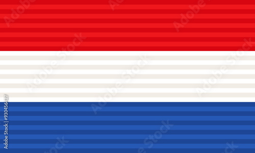 Retro futuristic striped flag of Netherlands or Heilbronn.