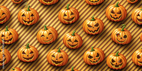 diagonal halloween background with pumpkins