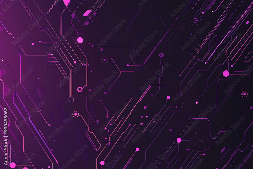 Abstract image of a circuit board with glowing lines and nodes on a pink gradient background. The intricate network of connections creates a modern, tech-inspired visual. Copy space available Abstract image of a circuit board with glowing lines and nodes on a pink gradient background. The intricate network of connections creates a modern, tech-inspired visual. Copy space available