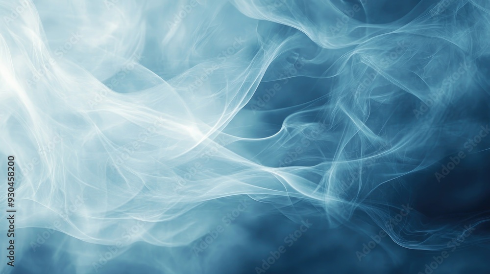 Obraz premium abstract background with soft blue smoke wave