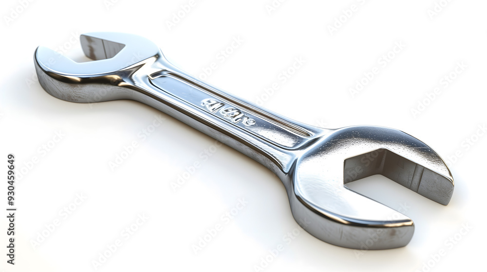 High-Quality Adjustable Wrench on a White Background High-Quality Adjustable Wrench on a White Background