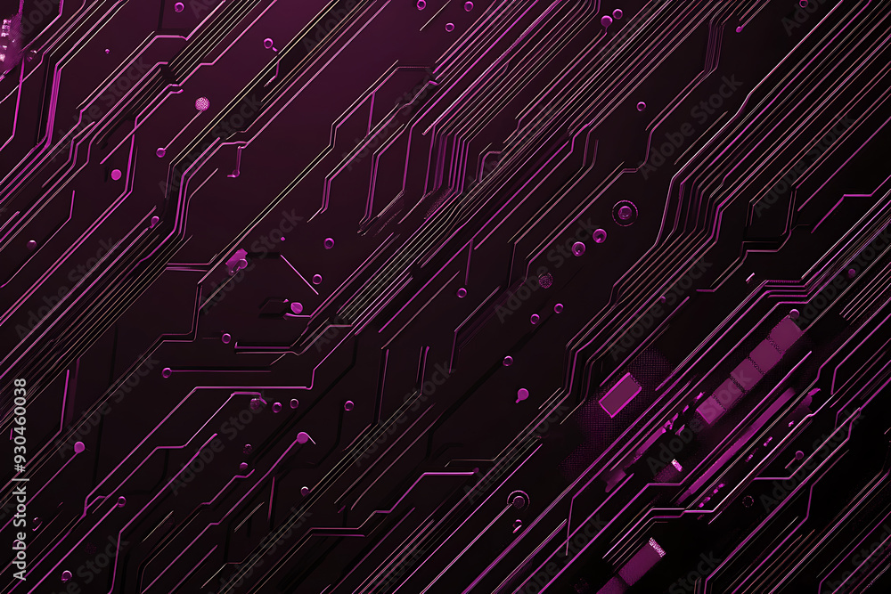 Abstract image of a circuit board with glowing lines and nodes on a pink gradient background. The intricate network of connections creates a modern, tech-inspired visual. Copy space available Abstract image of a circuit board with glowing lines and nodes on a pink gradient background. The intricate network of connections creates a modern, tech-inspired visual. Copy space available
