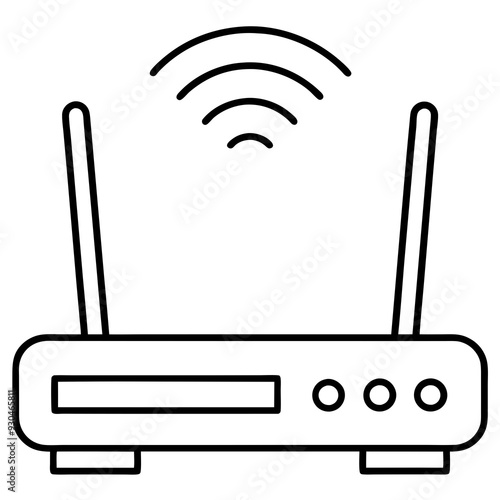 Wifi router icon art vector illustration