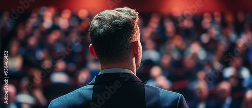 An investor attending an annual shareholder meeting of a company. investor attending