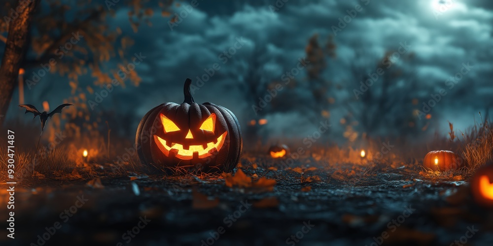 Witch in a Spooky Halloween Forest created by ai Witch in a Spooky Halloween Forest created by ai