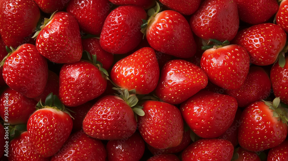 Top view fresh red strawberries background
Top view fresh red strawberries background