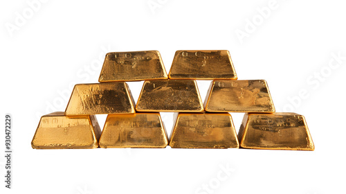 a stack of gold bars photo