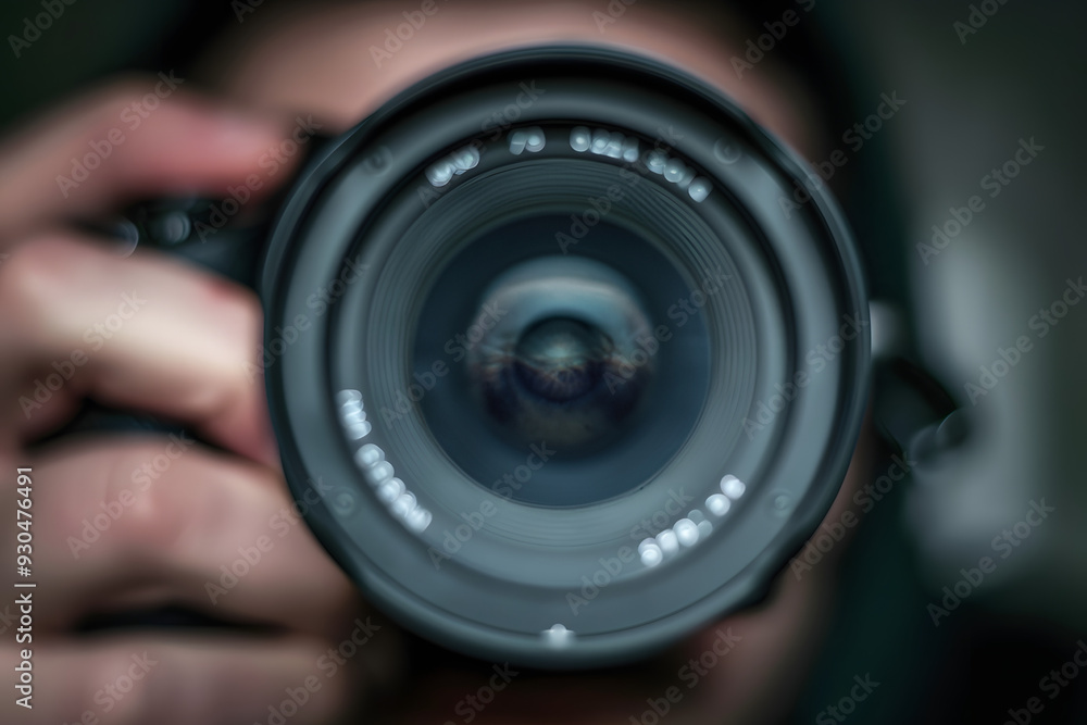 photographer take pictures Snapshot with camera. man hand holding with camera looking through lens.Concept for photographing articles Professionally. photographer take pictures Snapshot with camera. man hand holding with camera looking through lens.Concept for photographing articles Professionally.