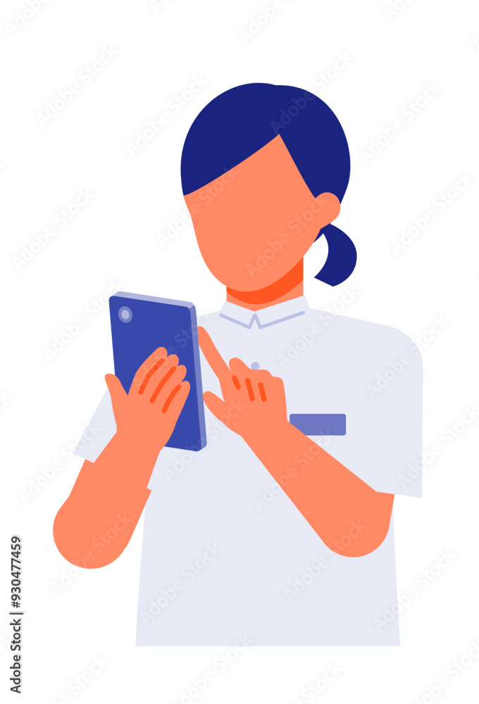 Working Woman. Concept for Problem Solving. Woman cartoon character. People face profiles avatars and icons. Close up image of smartphone Woman. Working Woman. Concept for Problem Solving. Woman cartoon character. People face profiles avatars and icons. Close up image of smartphone Woman.