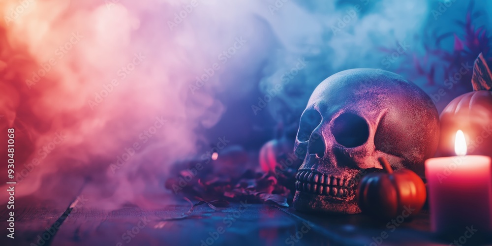 Naklejka premium Witch in a Spooky Halloween Forest created by ai