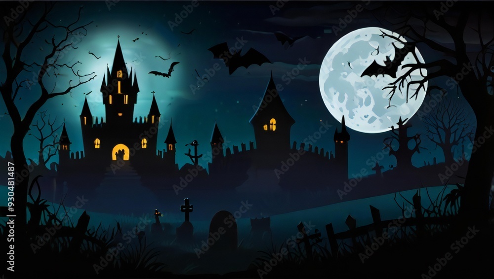 Fototapeta premium halloween night background
