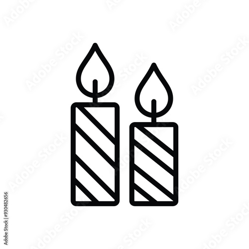 candle icon vector design template simple and clean