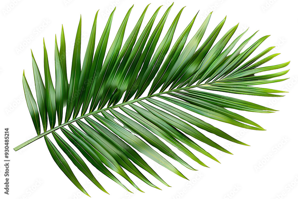 Obraz premium Tropical Green Palm Leaf Isolated