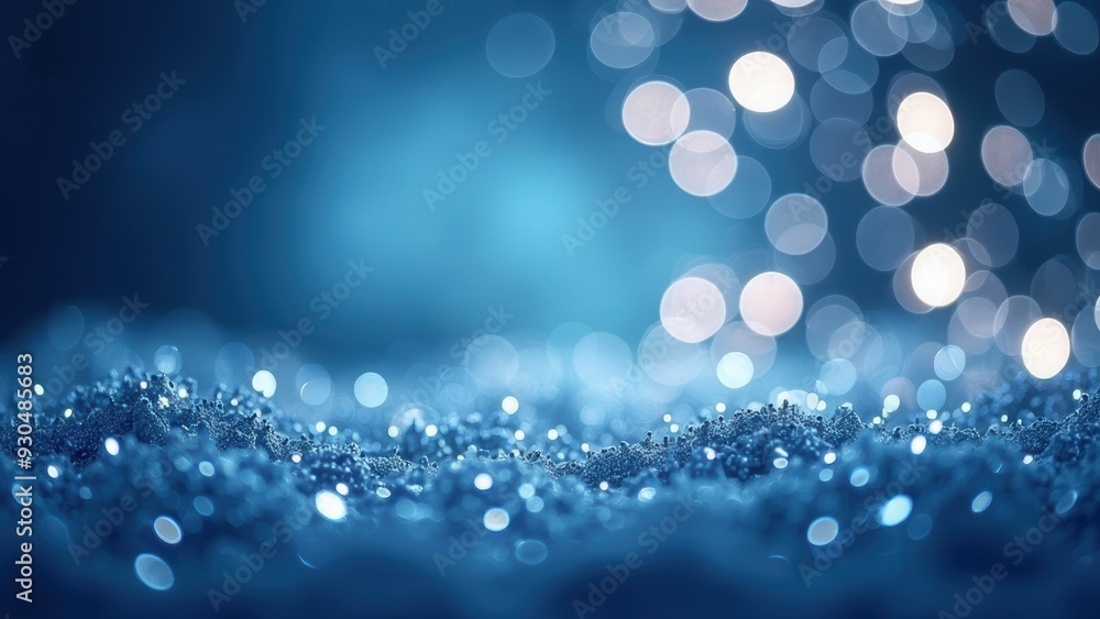 Ethereal Glow: Sparkling Textures and Bokeh Effects in a Cool Blue and Warm Orange Palette Ethereal Glow: Sparkling Textures and Bokeh Effects in a Cool Blue and Warm Orange Palette