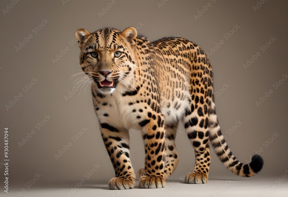 Fototapeta premium Portrait of Tiger Against Light Background