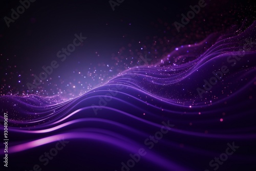 Particles Waves Abstract Wallpaper, Digital purple particles wave and light abstract background, Glowing Particles Light Background, futuristic particles wave background, AI Generative