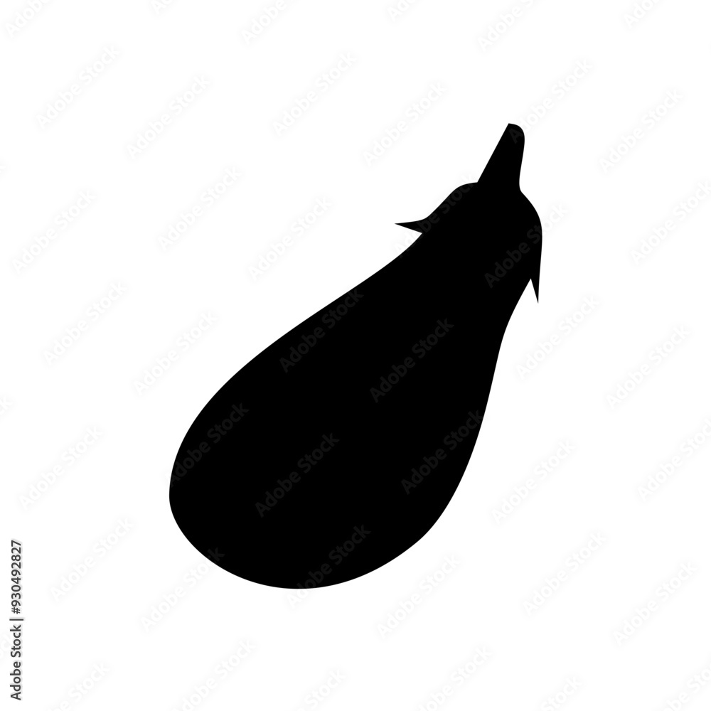 Eggplant silhouette vector Eggplant silhouette vector