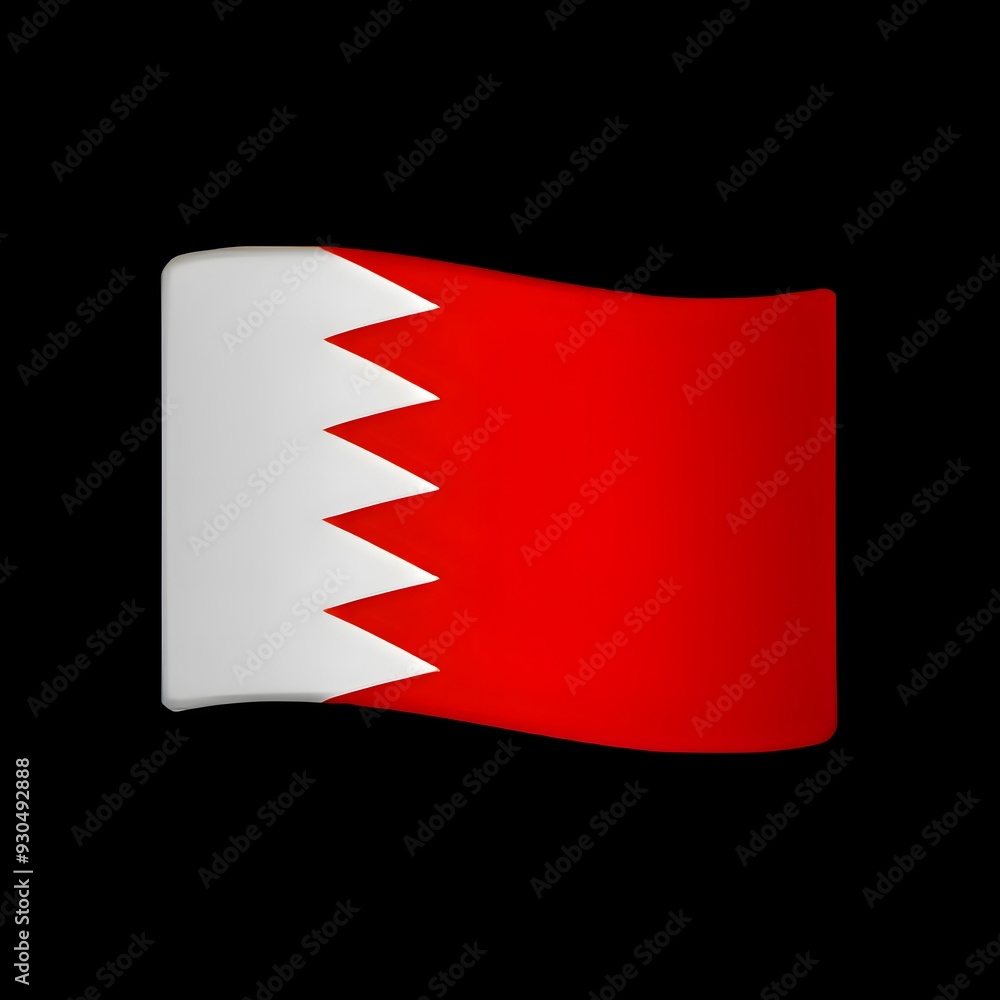 Fototapeta premium Bahrain Flag Emoji