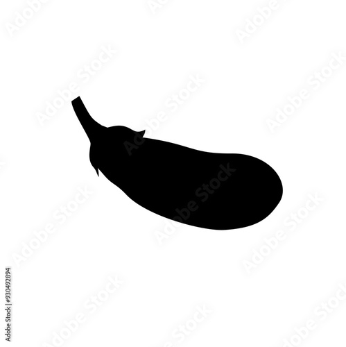 Eggplant silhouette vector photo