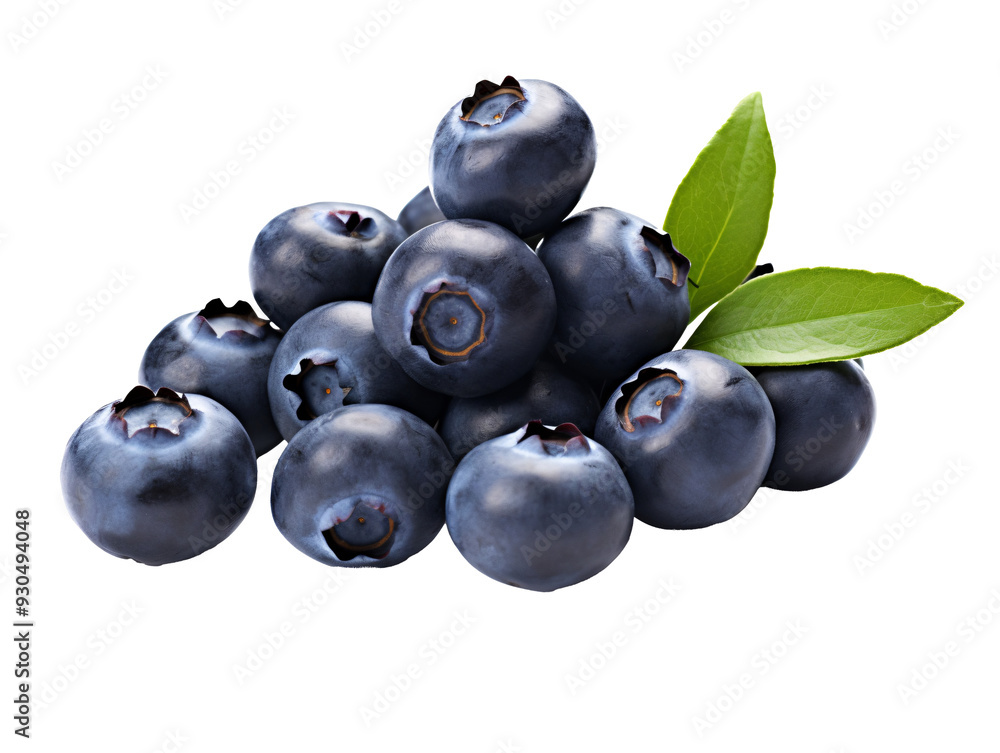 a pile of blueberries with leaves a pile of blueberries with leaves