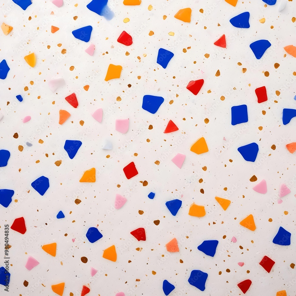 Royal blue red yellow pink Terrazzo texture Royal blue red yellow pink Terrazzo texture