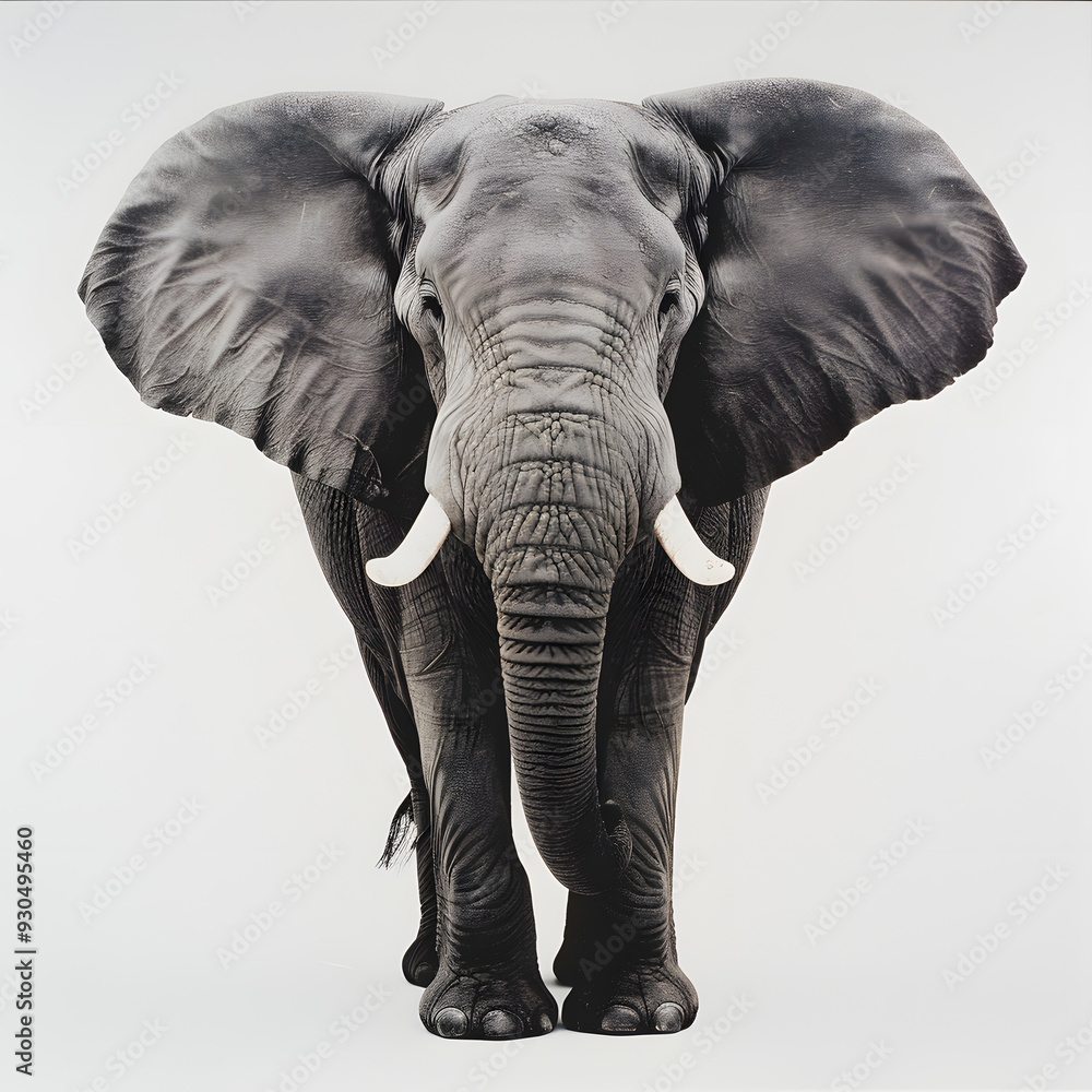 Obraz premium elephant white background