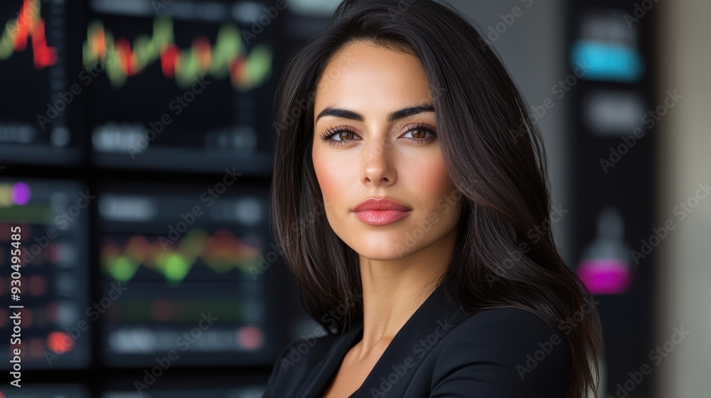 A woman in a business suit with her eyes closed, AI A woman in a business suit with her eyes closed, AI