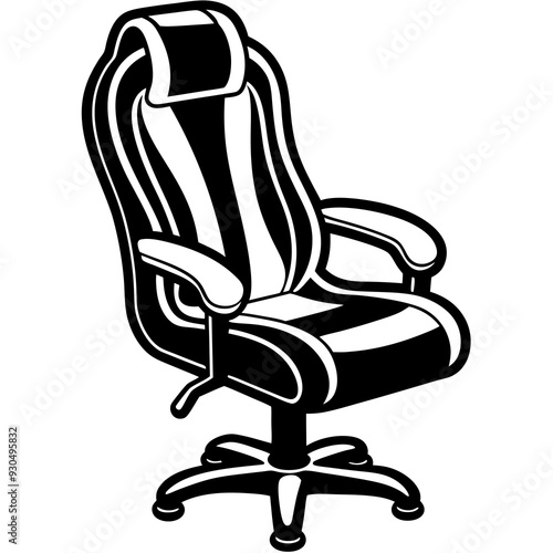 Gaming Chair vector illustration white background