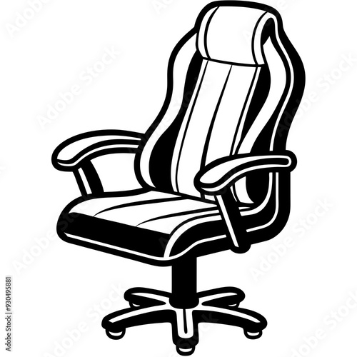 Gaming Chair vector illustration white background
