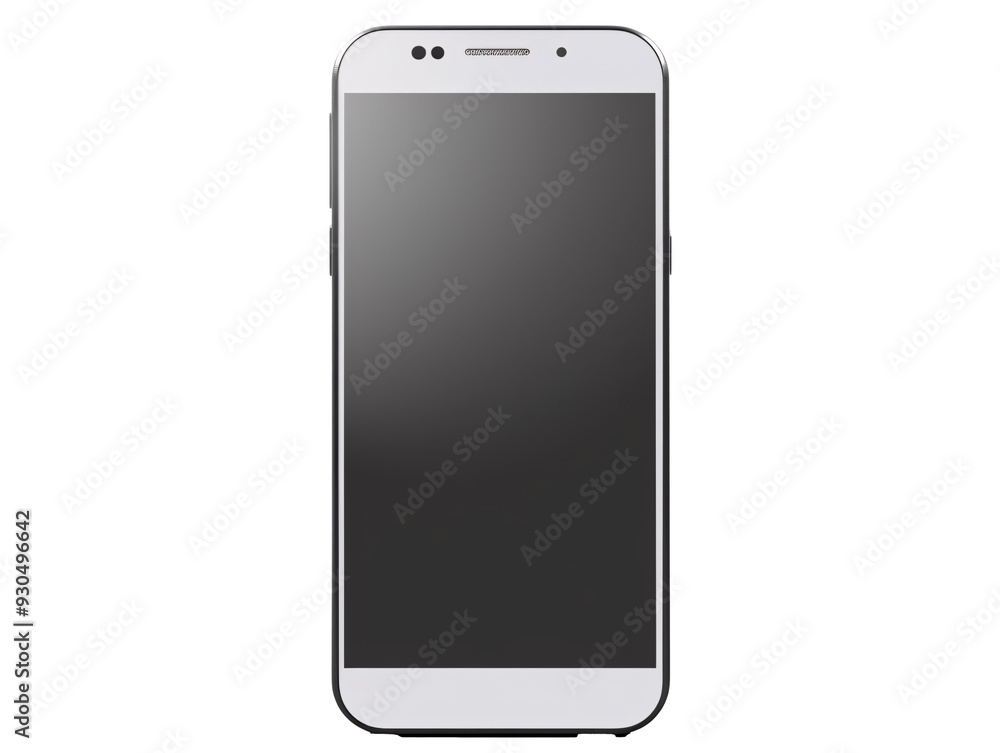 a white cell phone with a black screen a white cell phone with a black screen