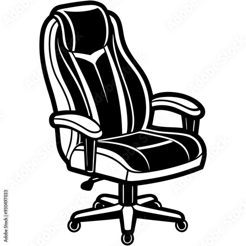 Gaming Chair vector illustration white background