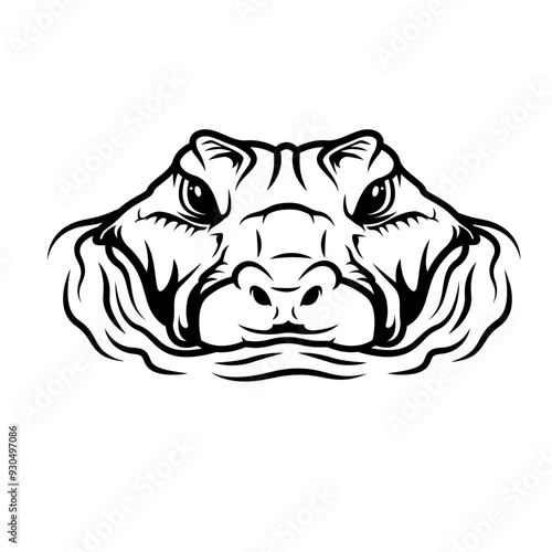 Peeking Alligator | Alligator | Peeking Animal | Peek a Boo | Alligator Head | Zoo Animal | Large Reptile | Wild Animal | Original Illustration | Vector and Clipart | Cutfile and Stencil