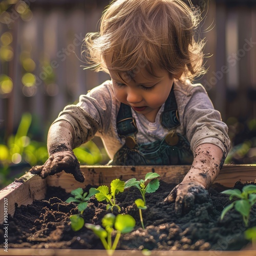 Boy_has_dirty_hands_after_gardening._Taking_care