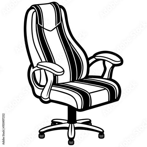 Gaming Chair vector illustration white background