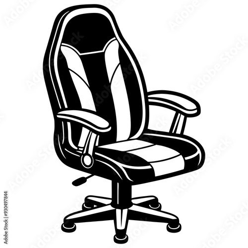 Gaming Chair vector illustration white background