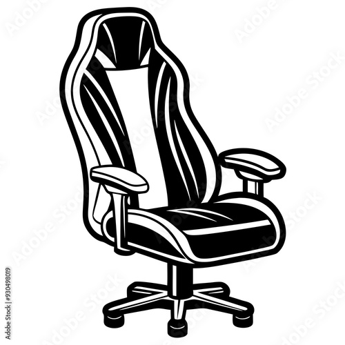 Gaming Chair vector illustration white background