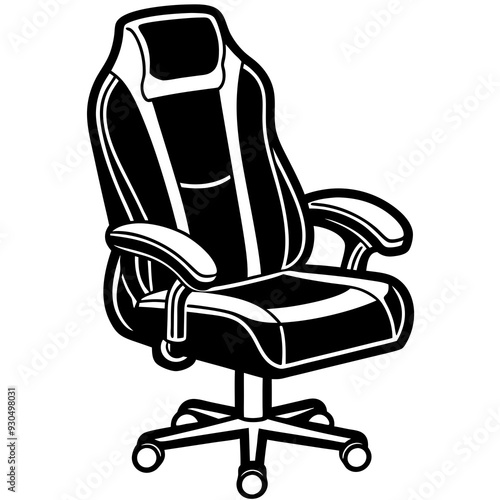 Gaming Chair vector illustration white background
