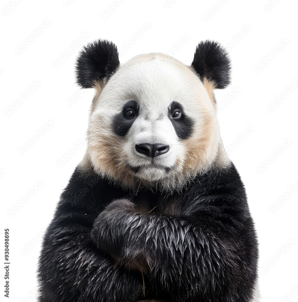 Giant panda bear isolated on transparent background cutout PNG Giant panda bear isolated on transparent background cutout PNG