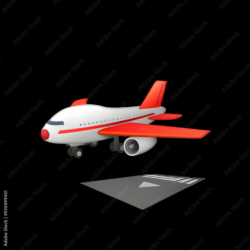 Fototapeta premium Airplane Landing Emoji 