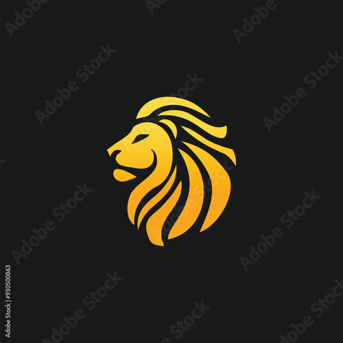 Lion logo design vector with vreative idea icon photo