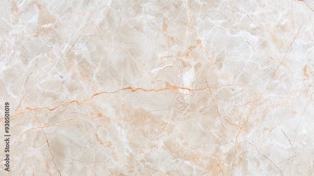 Fototapeta premium Elegant cream marble adorned with soft brown veining, perfect for luxurious skin tile wallpaper, exuding warmth and classic sophistication for any interior space.