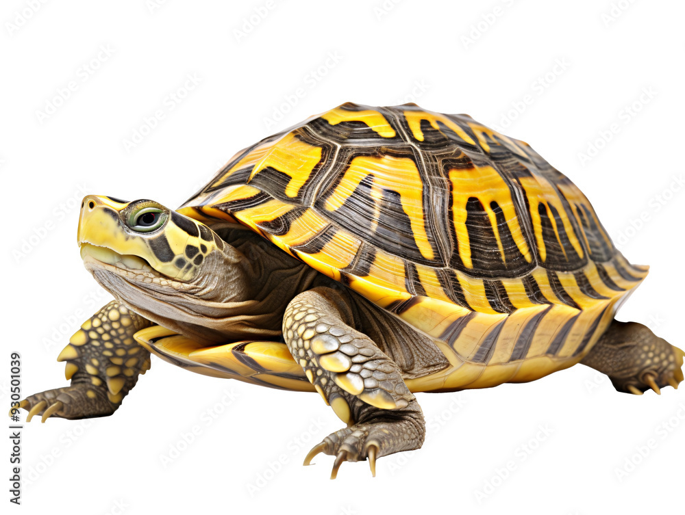 Obraz premium a yellow and black turtle